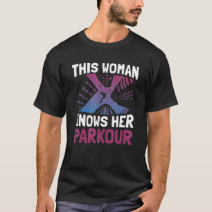 Denna kvinna kan sin parkour fristil traceur fr t shirt