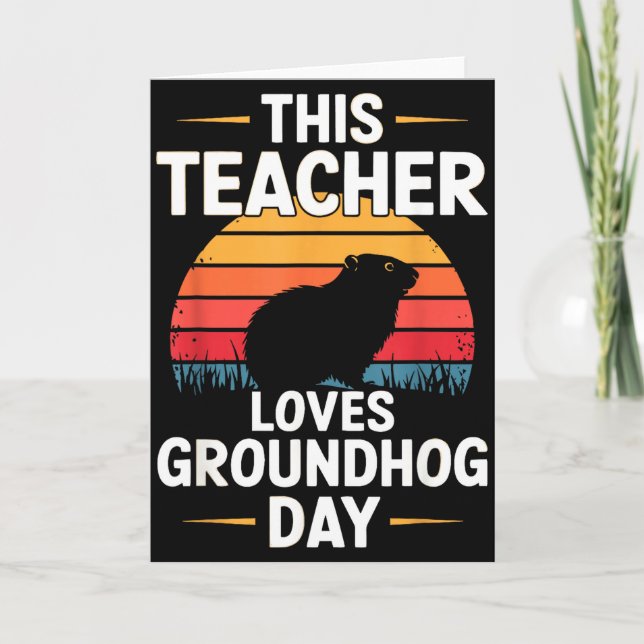 Denna lärare älskar Groundhog Day Kort (Framsida)