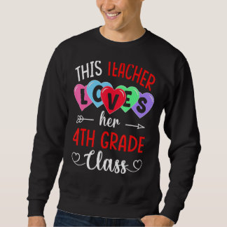 DENNA LÄRARE ÄLSKAR SIN 4:E KLASSES ELEVER T-shirt Lång Ärmad Tröja