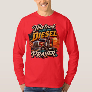 Denna lastbil körs på diesel och bön Långärmad  T Shirt