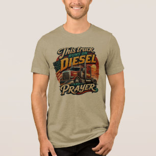 Denna lastbil körs på diesel och bön T-shirt