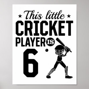 Denna lilla cricket-spelare är 6 år gammal - 6-års poster