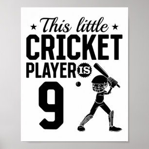 Denna lilla cricketspelare är 9 år gammal - 9-års poster