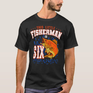 Denna lilla fiskare firar sex dagar t shirt