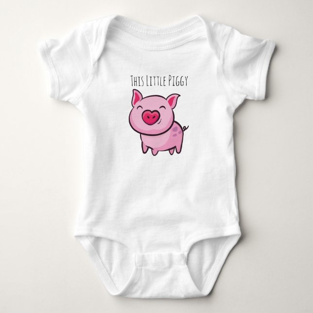 Denna lilla gris baby sovhylla t shirt (Framsida)