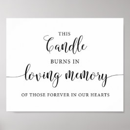 Denna ljus brinner vigsel minnesljus skylt