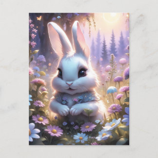 Denna magiska bunny är så förtjusande och nyfiken vykort
