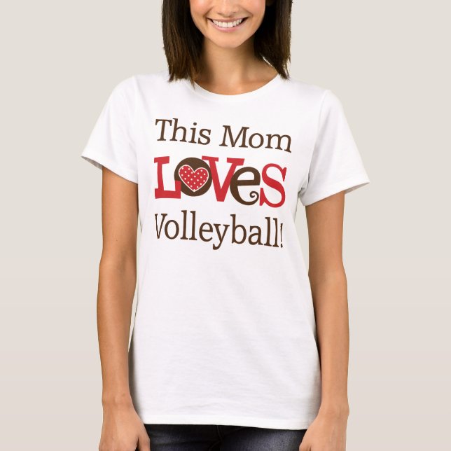 Denna mamma älskar volleyboll t-shirt (Framsida)
