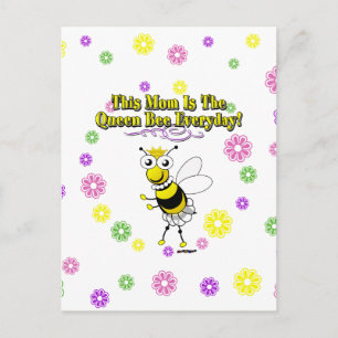 Denna mamma är drottningbina varje dag bin och blo vykort