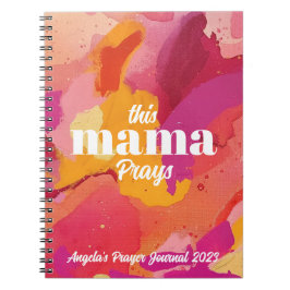 Denna Mamma Prayers Orange och Rosa Prayer Journal Anteckningsbok