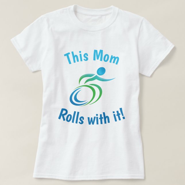 Denna mamma Rolls med det… med den färgrika T Shirt (Design framsida)