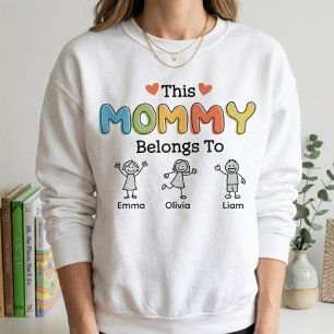 Denna Mamma Tillhör Spelglad Familj Bokstäver T Shirt