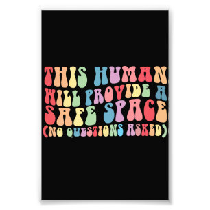 Denna människa kommer att tillhandahålla en Säker  Fototryck