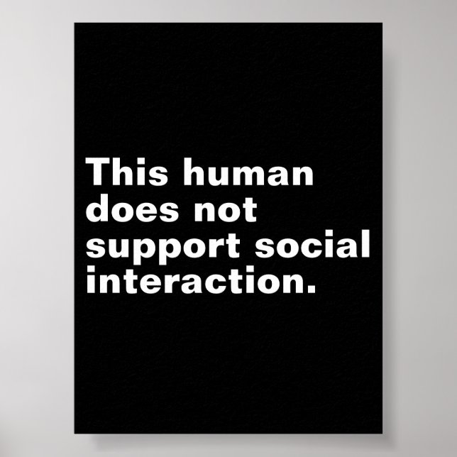 Denna människa stöder inte interaktionen mellan so poster (Framsidan)