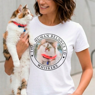 Denna människa tillhör Husdjur Anpassad kattfoto & T Shirt