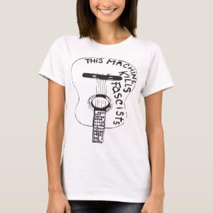 Denna maskin dödar Fascists Anti träig Guthrie F T Shirt