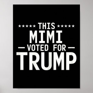 Denna MIMI röstade för Trump 2024 Proud Grandma Vo Poster
