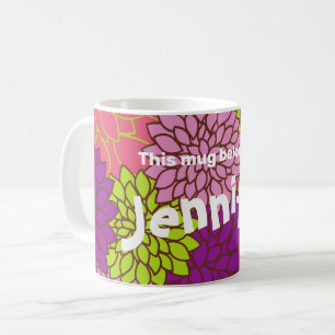 Denna Mugg Tillhör .. Ditt Namn .. Djärva Blommor