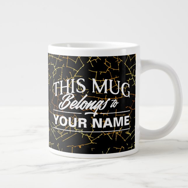 Denna Mugg Tillhör DITT NAMN Jumbo Mugg (Höger)