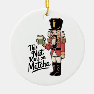 Denna nöt kör på Matcha julnötknäppare Julgransprydnad Keramik