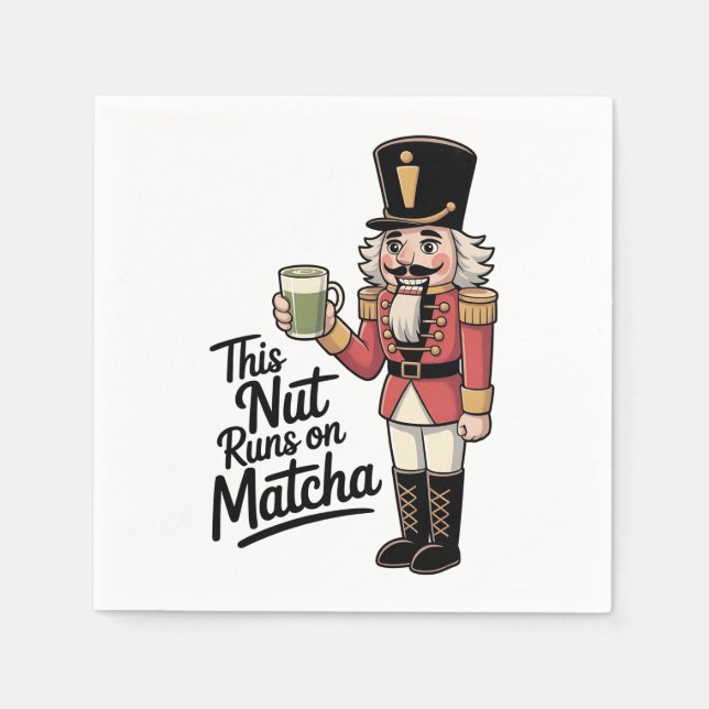 Denna nöt kör på Matcha julnötknäppare Pappersservett (Framsidan)