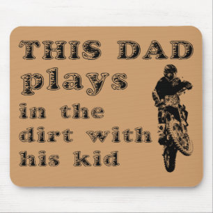Denna Pappa Kör Dirt Bike Motocross Musmatta