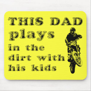 Denna Pappa Kör Dirt Bike Motocross Musmatta
