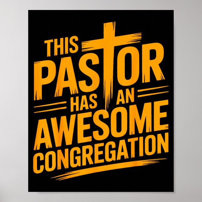 Denna pastor har en fantastisk församling kristen  poster (Framsidan)