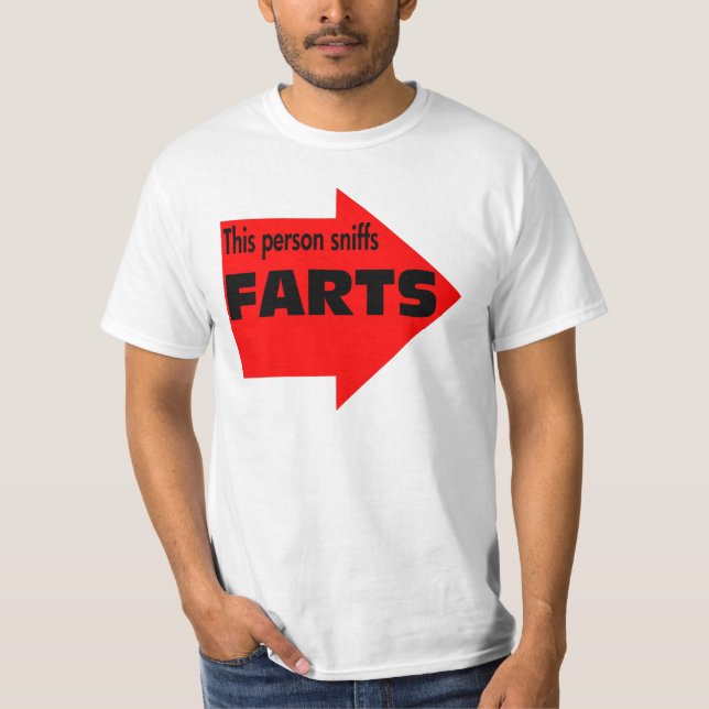 Denna person sniffar farts. tee (Framsida)
