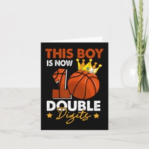 Denna pojke är nu 10 Dubbla siffror Basket 10-årsd Kort