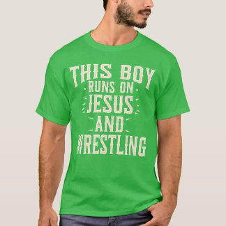 Denna pojke på Jesus wrestling tro sport pojkar po T Shirt