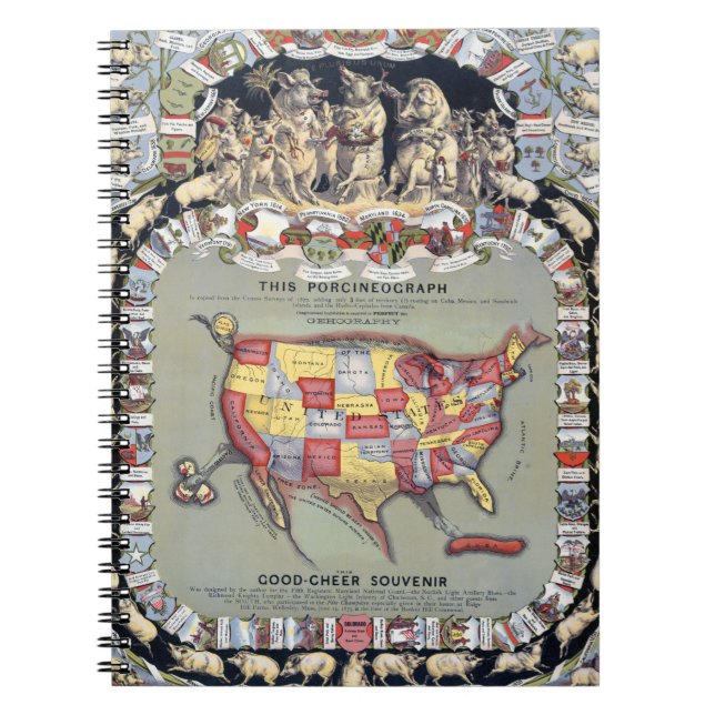 DENNA PORCINEOGRAPH, c1876 Anteckningsbok Med Spiral (Framsidan)