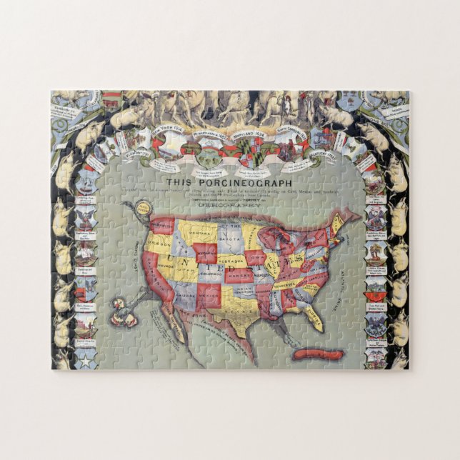 DENNA PORCINEOGRAPH, c1876 Pussel (Horisontell)