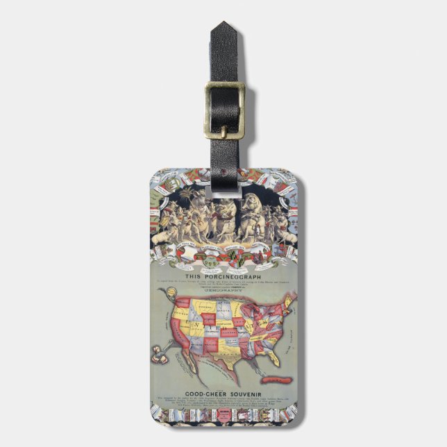 DENNA PORTUGAL, c1876 Bagagebricka (Vertikal Framsida)