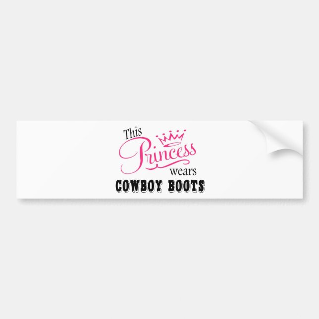 Denna Princess ha på sig Cowboykängor Bildekal (Framsidan)