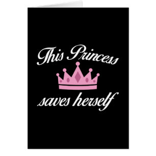Denna Princess Sparande Hon själv Hälsningskort