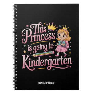 Denna prinsessa ska börja förskola Sött present Anteckningsbok