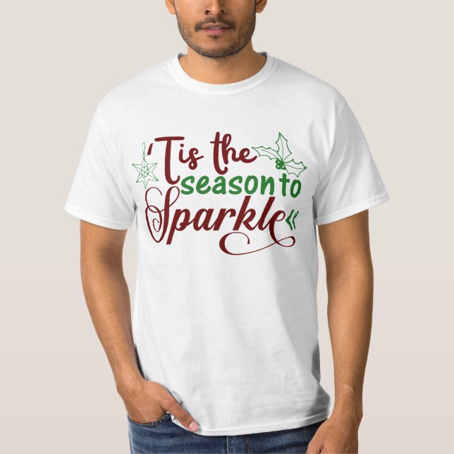 Denna säsong betyder basvit rött och grönt t shirt (Framsida)