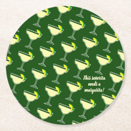 Denna señorita behöver en margarita underlägg papper rund