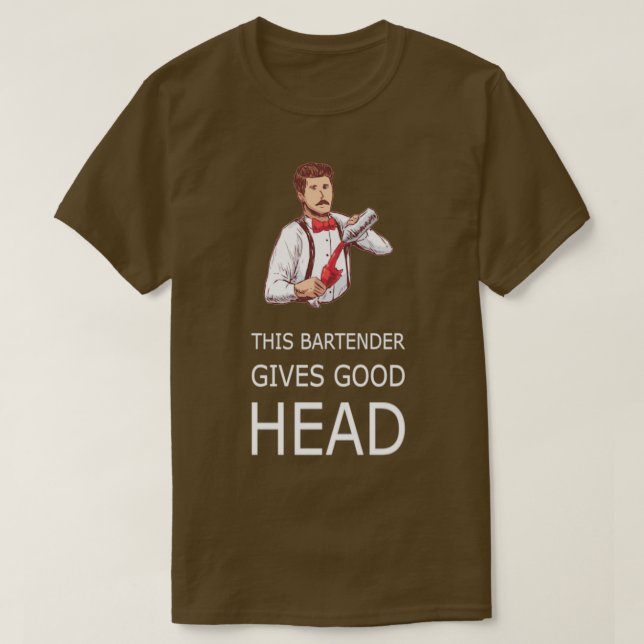 DENNA Servitör HINDER GE BRA HEAD Waitress  T Shirt (Design framsida)