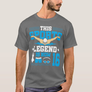 Denna sportlegend är nu 16 simmande 16:e gåva vi t shirt