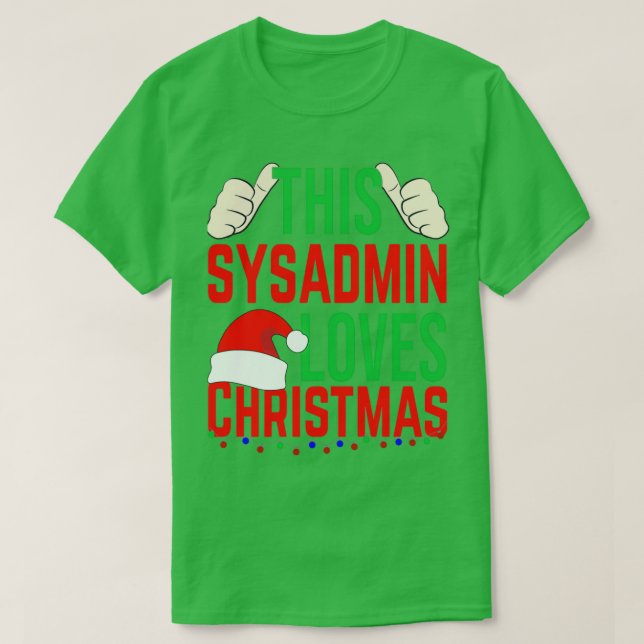 Denna Sysadmin Kärlek julgåva God jul Holi T Shirt (Design framsida)