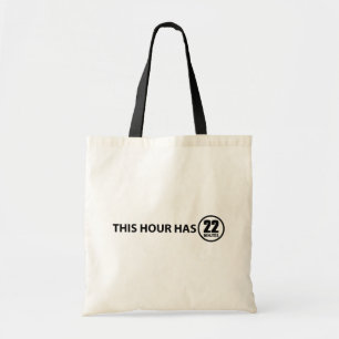 Denna timme har 22 minuter tygkasse