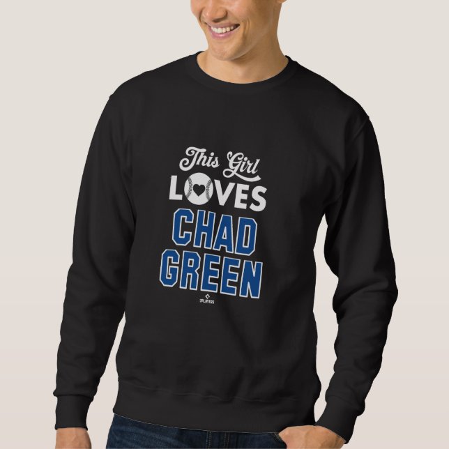 Denna tjej älskar Chad Green Toronto Baseball MLBP Lång Ärmad Tröja (Framsida)