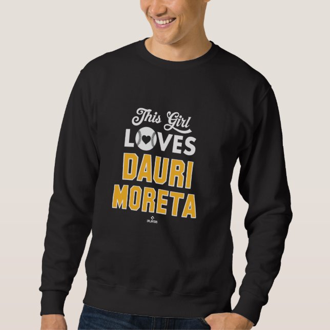 Denna tjej älskar Dauri Moreta Pittsburgh Baseball Lång Ärmad Tröja (Framsida)