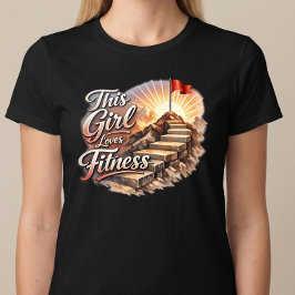 Denna tjej älskar fitness t shirt