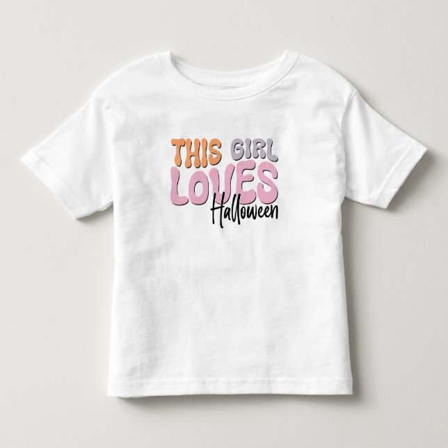 Denna tjej älskar Halloween T Shirt (Framsida)