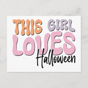 Denna tjej älskar Halloween Vykort