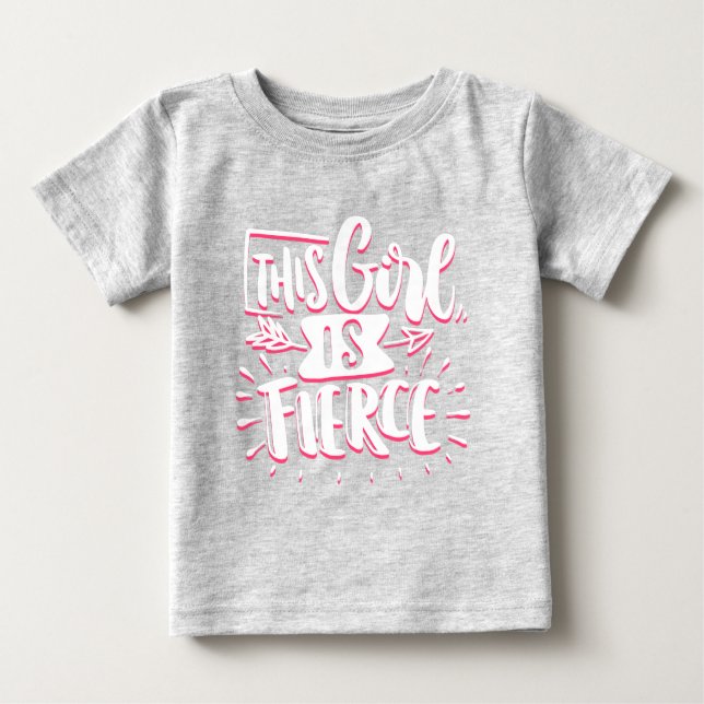 Denna tjej är en tuffing - Tjejernas empowerment T Shirt (Framsida)
