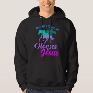 DENNA TJEJ KÖR PÅ HÄSTAR & JESUS Kärlek Equestrian Hoodie